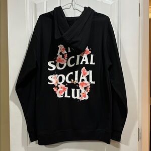 Anti Social Social Club Black Cherry Blossoms Pullover Hoodie